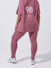 Yours Curve Pink Active Side Stripe Leggings - Image 3 of 5