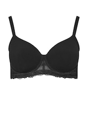Yours Curve Black Soft Touch Ribbed Underwired Bra - Image 5 of 6