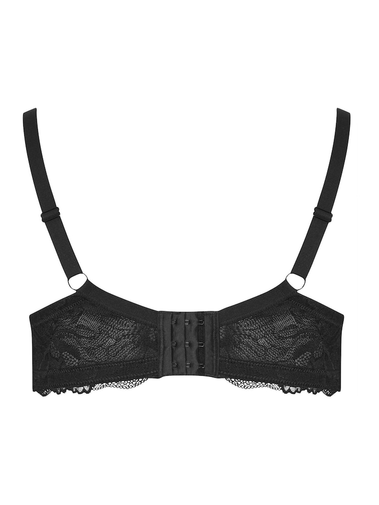 Yours Curve Black Soft Touch Ribbed Underwired Bra - Image 6 of 6