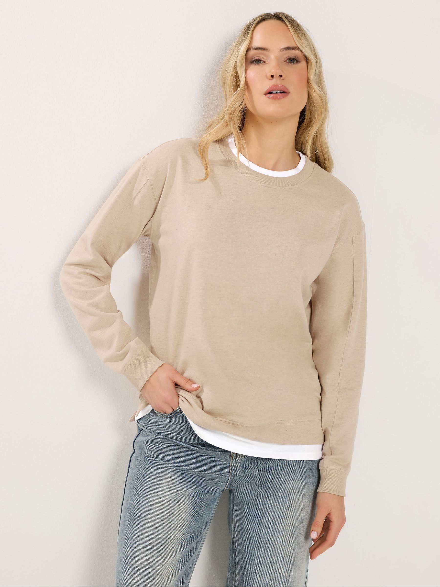 Buy Long Tall Sally Natural Faux Layer T-Shirt from the Next UK