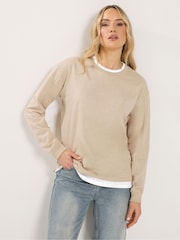 Long Tall Sally Natural Faux Layer T-Shirt - Image 1 of 5