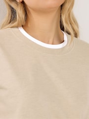 Long Tall Sally Natural Faux Layer T-Shirt - Image 3 of 5