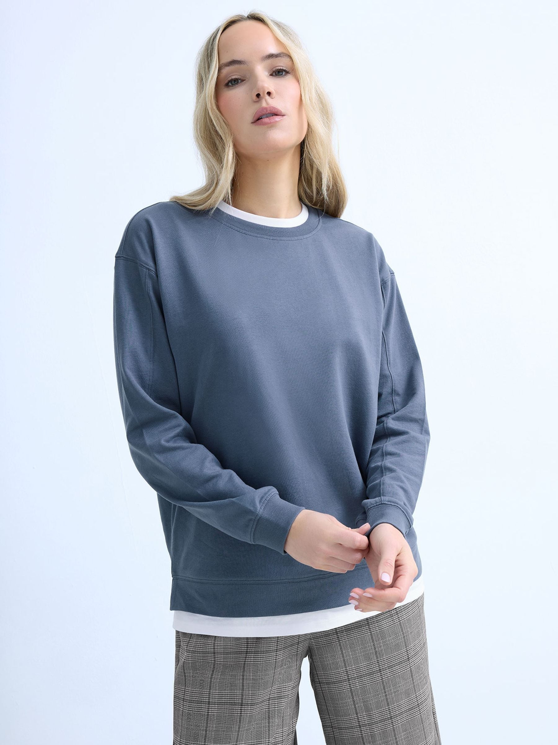 Long Tall Sally Women's Blue Tall Layered Top In Size 20 - Image 3