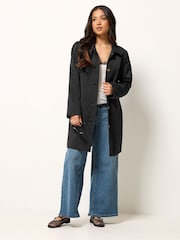 PixieGirl Petite Black Duster Midi Carcoat - Image 2 of 5