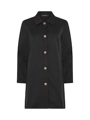 PixieGirl Petite Black Duster Midi Carcoat - Image 5 of 5
