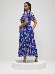 Yours Curve London Cvetni uzorak kvadratnim izrezom Duga haljina - Slika 2 od 5