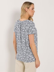 Long Tall Sally Blue Bubble Hem T-Shirt - Image 4 of 6