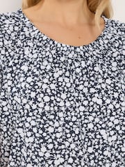 Long Tall Sally Blue Bubble Hem T-Shirt - Image 5 of 6