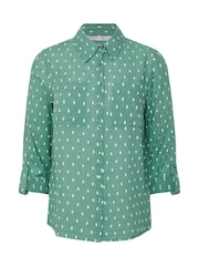 M&Co Green Petite Dobby Long Sleeve Shirt - Image 5 of 5