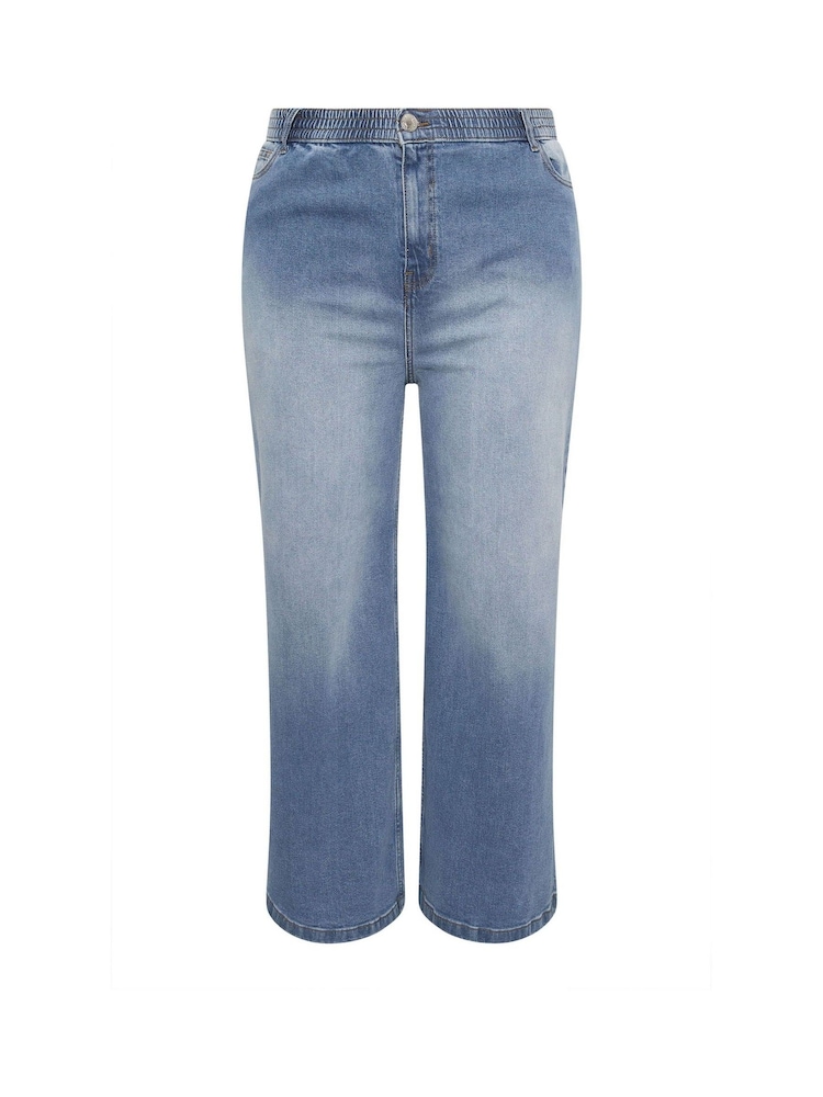 Albastru - Blugi largi mărimi mari Yours Curve - Imaginea 5 din 5