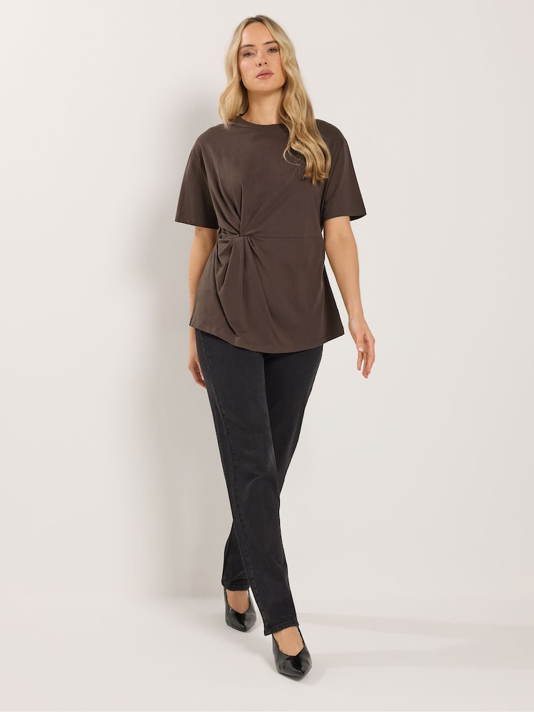 Maro - Long Tall Sally Twist Front T-Shirt - Imaginea 2 din 5