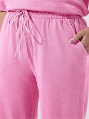 Yours Curve Pink Limited Acid Wash Joggers - Image 4 of 5