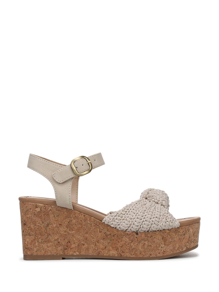 Blowfish Malibu Brown Adore Regular Fit Strappy Wedge Sandals - Image 1 of 7