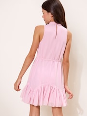 Lipsy Pink Embellished Scallop Detail Occasion Dress (5-16yrs) - Image 5 of 5