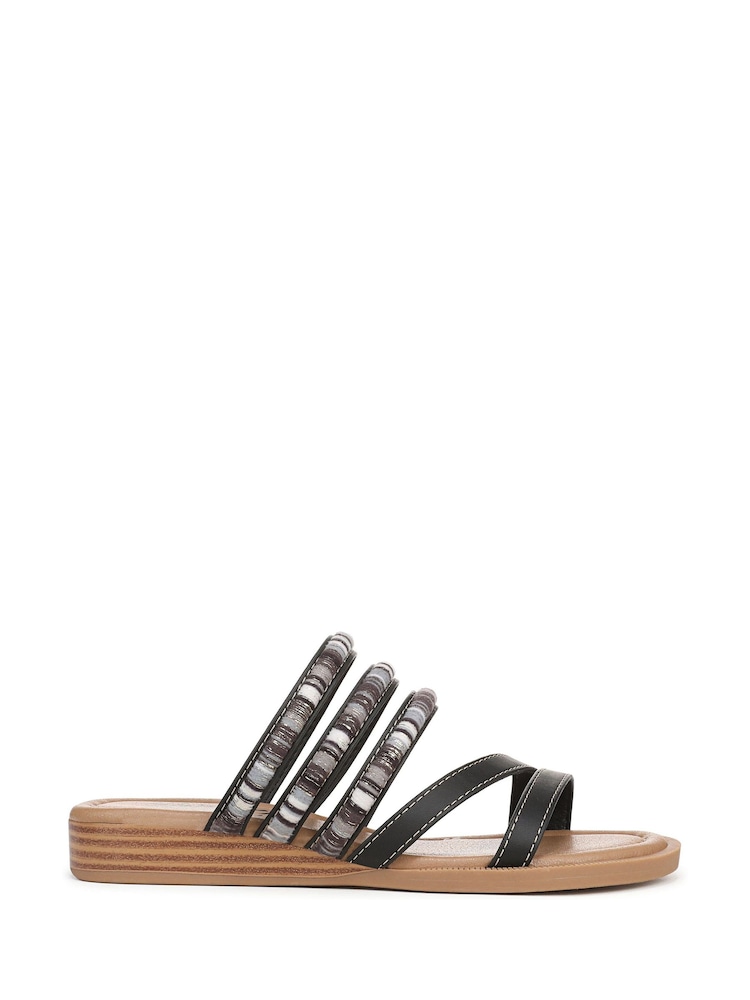 Blowfish Malibu Black August Regular Fit Slides - Image 1 of 7 Blowfish Malibu Black August Regular Fit Slides - Image 1 of 7