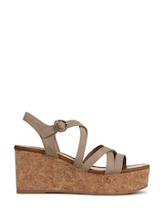 Blowfish Malibu Aurora Regular Fit Wedge Brown Sandals - Image 1 of 7
