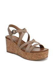 Blowfish Malibu Aurora Regular Fit Wedge Brown Sandals - Image 3 of 7