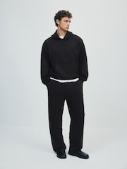 The Set 2 Pack Loopback Oversized Hoodies Brown/Cream - Image 4 of 10