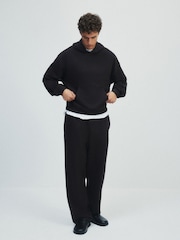 The Set 2 Pack Loopback Oversized Hoodies Brown/Cream - Image 5 of 10