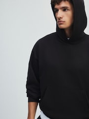 The Set 2 Pack Loopback Oversized Hoodies Brown/Cream - Image 6 of 10