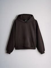 The Set 2 Pack Loopback Oversized Hoodies Brown/Cream - Image 8 of 10