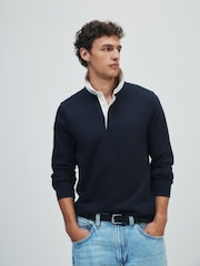 The Set 2 Pack Sweat Rugby Tops Navy/Grey - Image 5 of 11