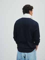 The Set 2 Pack Sweat Rugby Tops Navy/Grey - Image 6 of 11