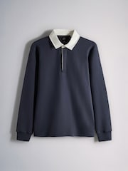 The Set 2 Pack Sweat Rugby Tops Navy/Grey - Image 8 of 11