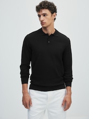 The Set 3 Pack Long Sleeve Knitted Polo Jumpers Navy/Grey - Image 1 of 13