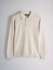 The Set 3 Pack Long Sleeve Knitted Polo Jumpers Navy/Grey - Image 11 of 13