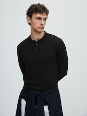 The Set 3 Pack Long Sleeve Knitted Polo Jumpers Navy/Grey - Image 3 of 13
