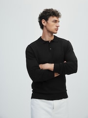 The Set 3 Pack Long Sleeve Knitted Polo Jumpers Navy/Grey - Image 5 of 13