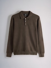 The Set 3 Pack Long Sleeve Knitted Polo Jumpers Navy/Grey - Image 9 of 13