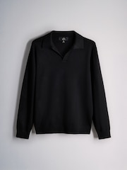The Set 2 Pack Trophy Neck Knit Jumpers Black/Grey - Image 11 of 13