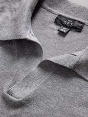 The Set 2 Pack Trophy Neck Knit Jumpers Black/Grey - Image 12 of 13