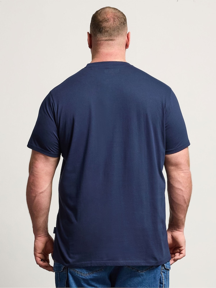 BadRhino Big & Tall Blue Nashville Guitar Longline T-Shirt - Image 2 of 6