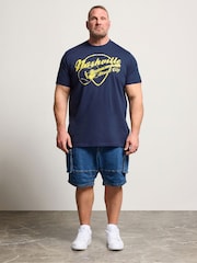 BadRhino Big & Tall Blue Nashville Guitar Longline T-Shirt - Image 3 of 6