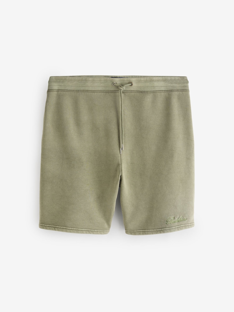 Verde - BadRhino Big & Tall Sun Fade Sweat Shorts - Imaginea 2 din 2
