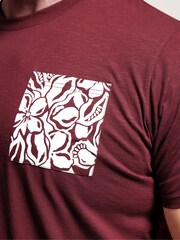 BadRhino Big & Tall Red Slub Flower Pocket T-Shirt - Image 4 of 6