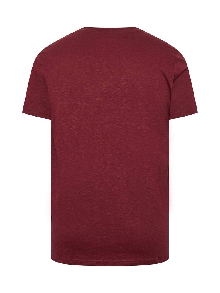 BadRhino Big & Tall Red Slub Flower Pocket T-Shirt - Image 6 of 6