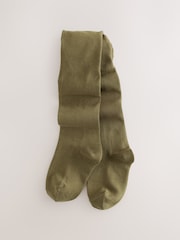 Olive Green Cotton Rich Single Tights - Image 1 of 3