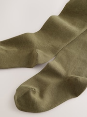 Olive Green Cotton Rich Single Tights - Image 2 of 3