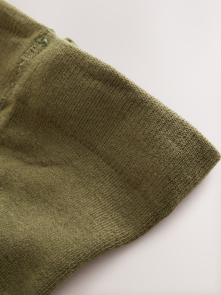Olive Green Cotton Rich Single Tights - Image 3 of 3 Olive Green Cotton Rich Single Tights - Image 3 of 3
