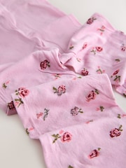 深紫色 - Lilac 40 Denier Flower Tights - 圖片 3/3