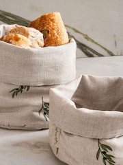 Sophie Allport Set of 4 Natural Linen Bread Baskets - Image 2 of 3