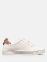 COACH White High Line Leather Sneakers - Image 2 of 7