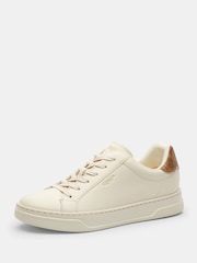COACH White High Line Leather Sneakers - Image 3 of 7