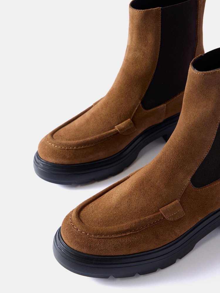 Mint Velvet Brown Reece Suede Chelsea Boots - Image 5 of 5 Mint Velvet Brown Reece Suede Chelsea Boots - Image 5 of 5