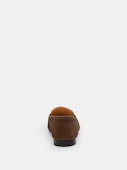 COACH Brown Sculpted C Suede Loafers - Image 5 of 5