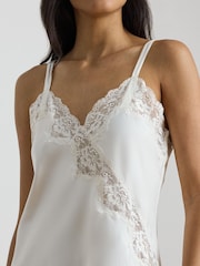 Lauren Ralph Lauren Cream Lace Chemise - Image 3 of 5